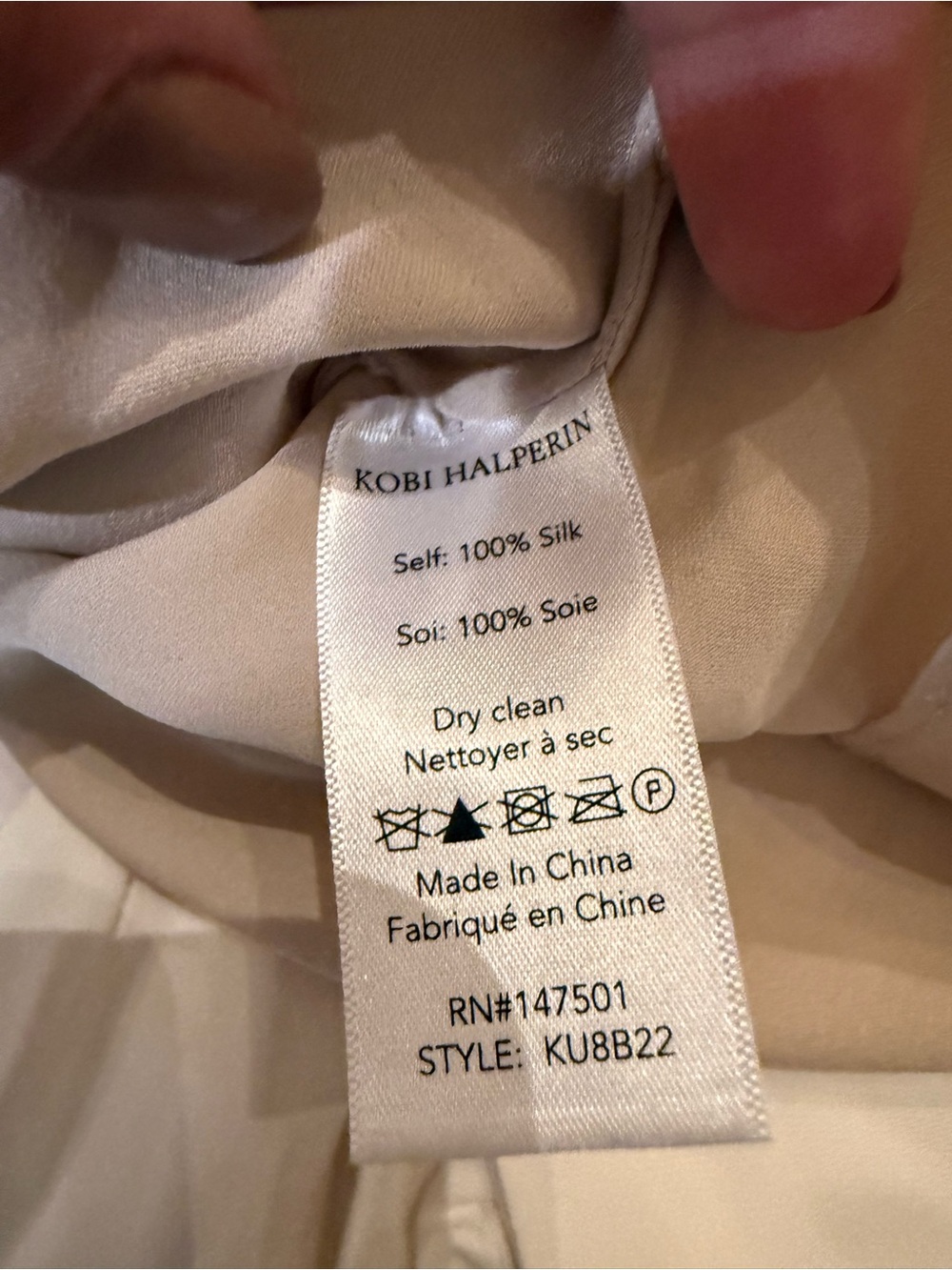 Kobi Halperin. Kaytya Ruffle Silk Blouse. Champagne. Size Small. - Picture 14 of 16